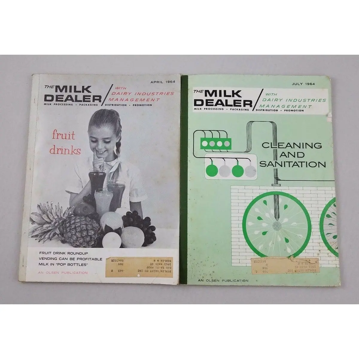 1964 The Milk Dealer Magazines Advertisements Color Photos Memorabilia Lot Of 2 1