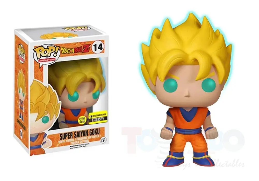 Funko Pop Animation Dragon Ball Z 14 Super Saiyan Goku Glow In The Dark Exclusive Vinyl Figure 05040 Low Stock 1