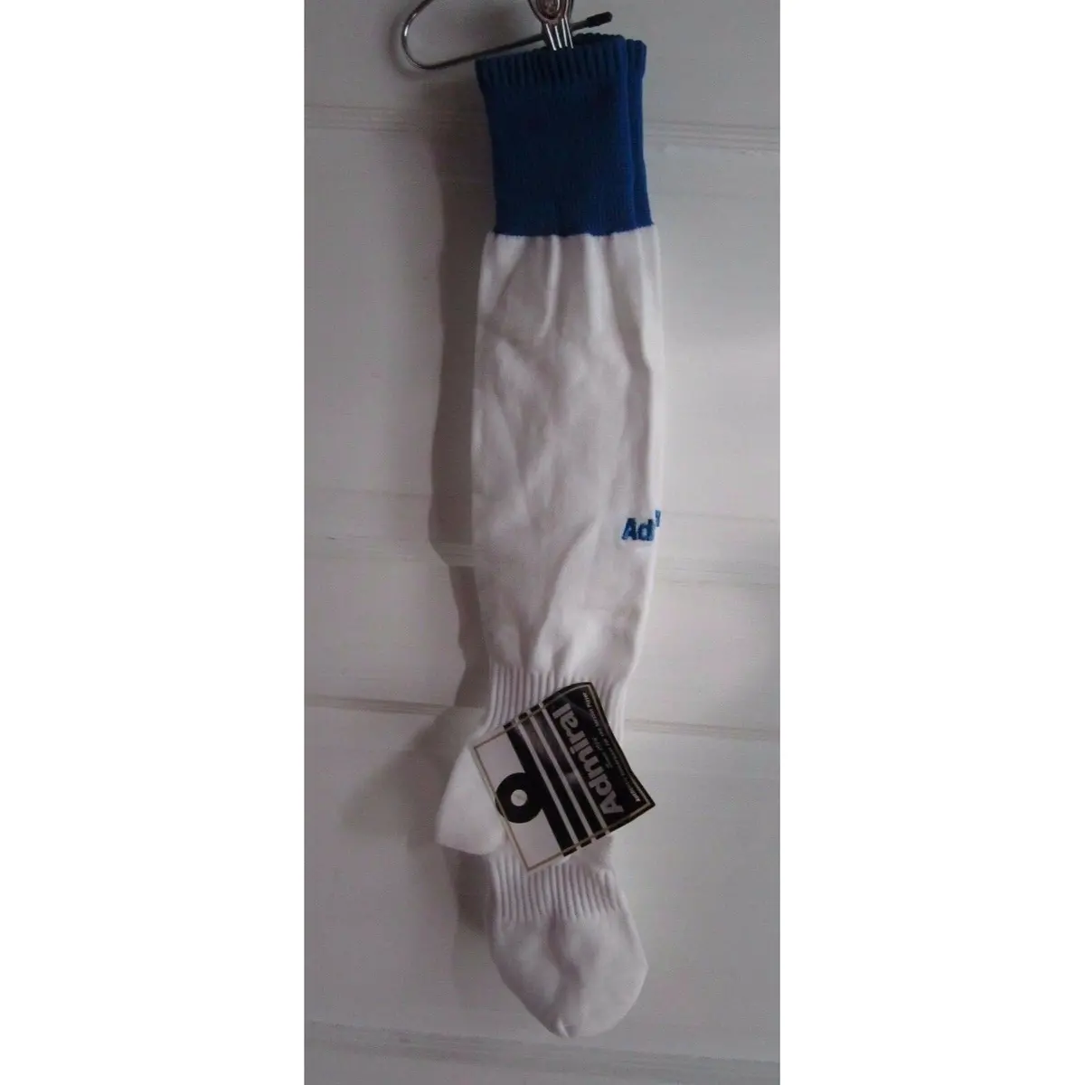 Vintage Nos 70S Admiral Knee High Roll Cuff Soccer Socks Adult Mens 10-13 White 1