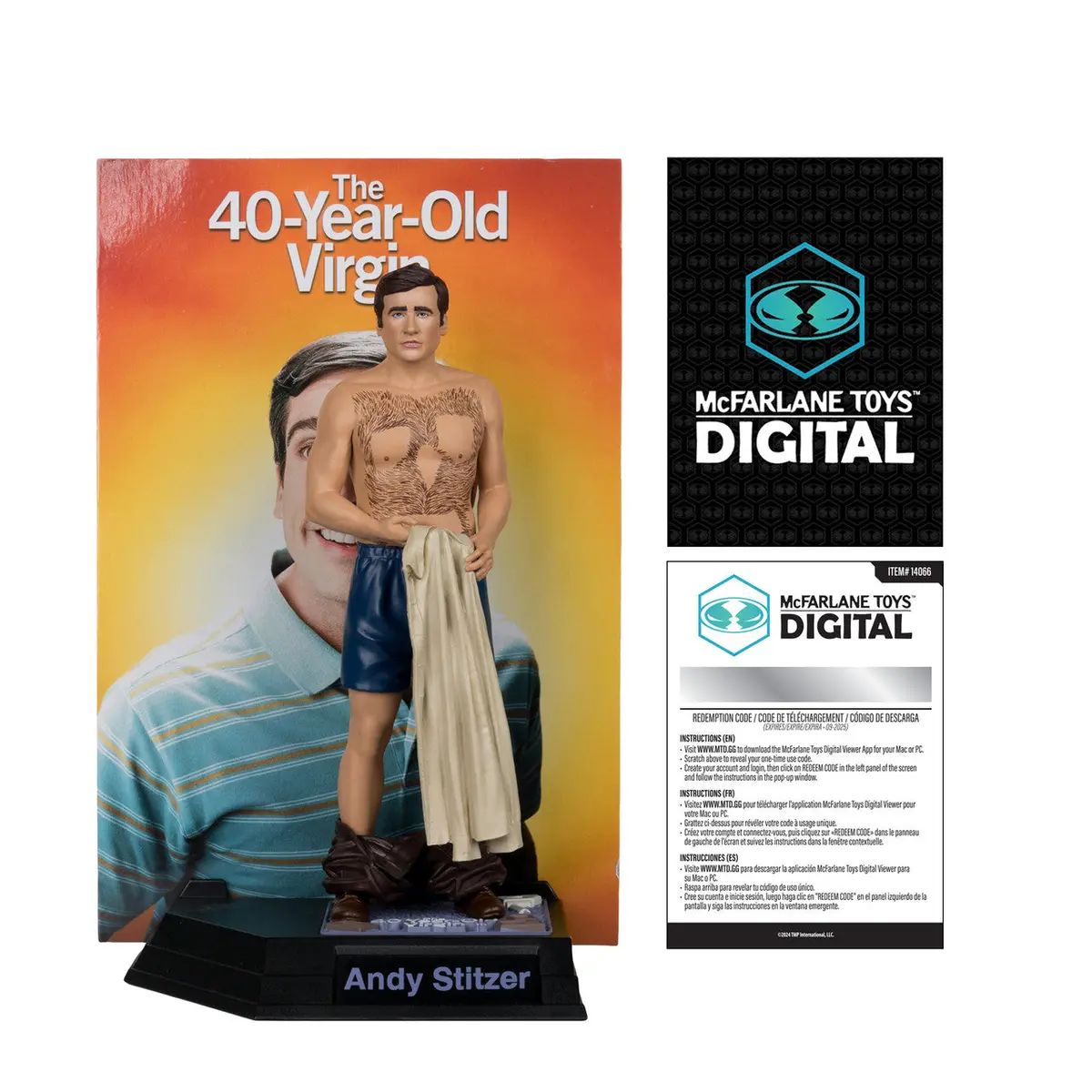 Mcfarlane: Movie Maniacs - 40 Year Old Virgin: Andy Stitzer Posed Figure & Digital Collectible 14066 Low Stock 1