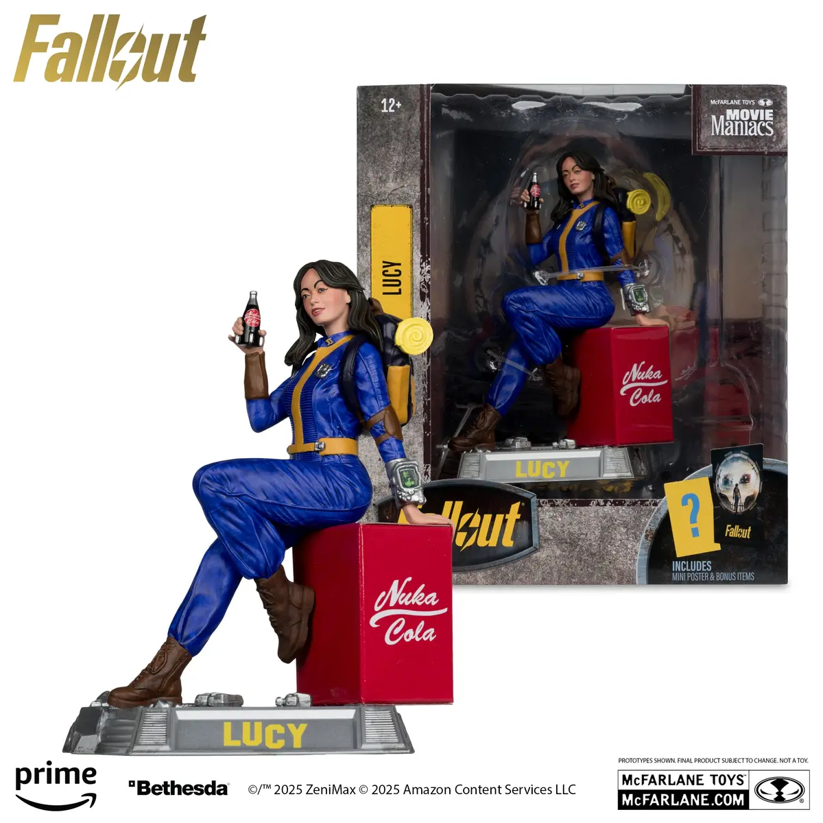 Mcfarlane Movie Maniacs: Fallout S02 - Lucy (W/Nuka-Cola Fridge & Drink) 6-Inch Posed Figure (14128) 1