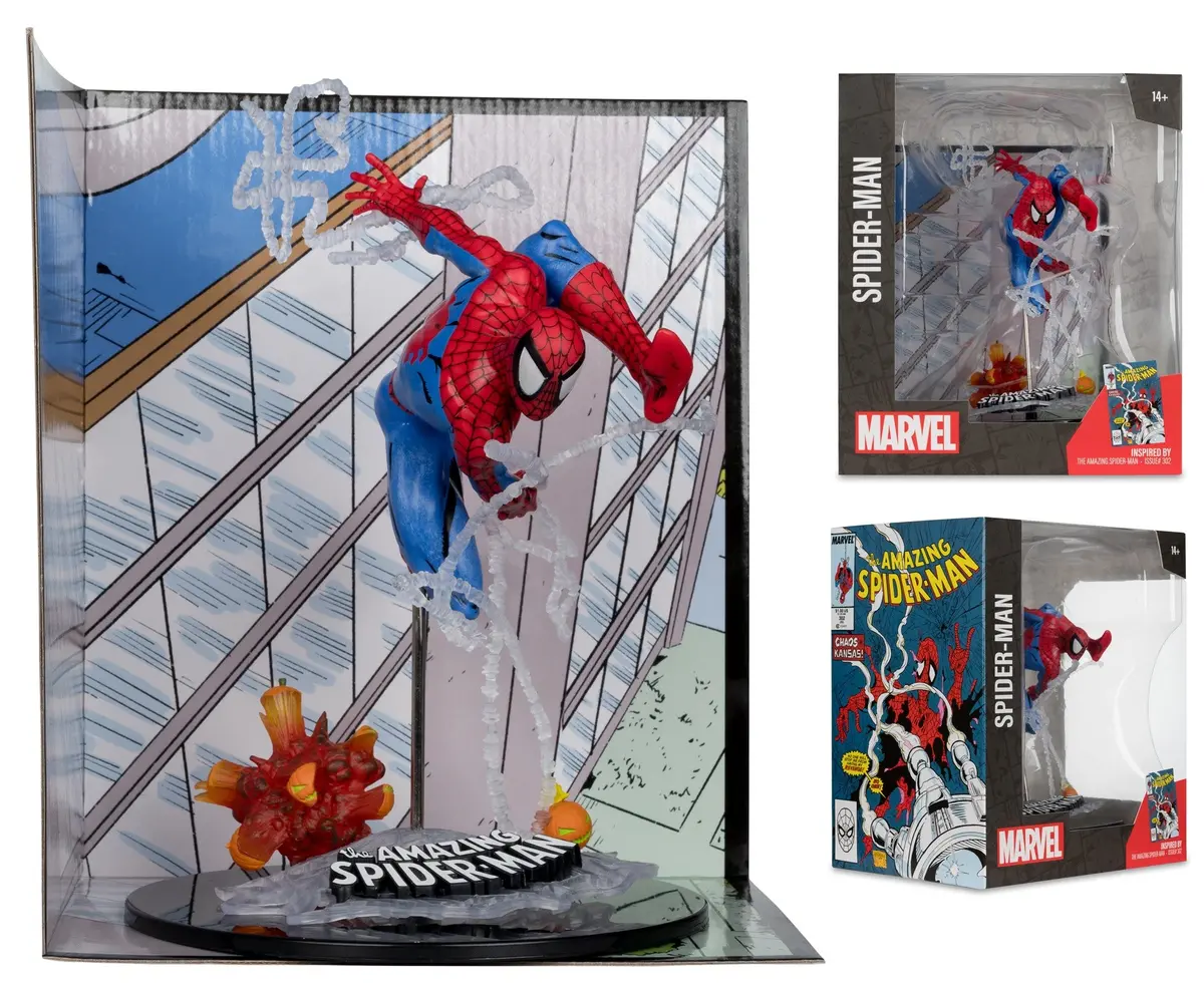 Mcfarlane Marvel Collection: Amazing Spider-Man 302 Spider-Man 1:10Th Scale Posed Figure & Scene 14799 Low Stock 1