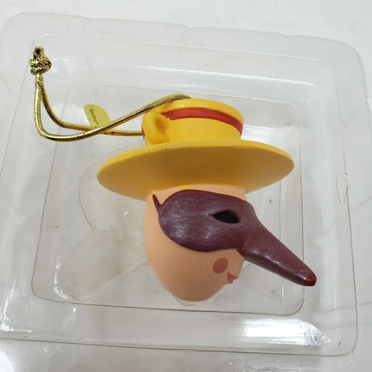 Robert Shields Cappuccino Man Head Whimsical Christmas Tree Ornament Figure 1