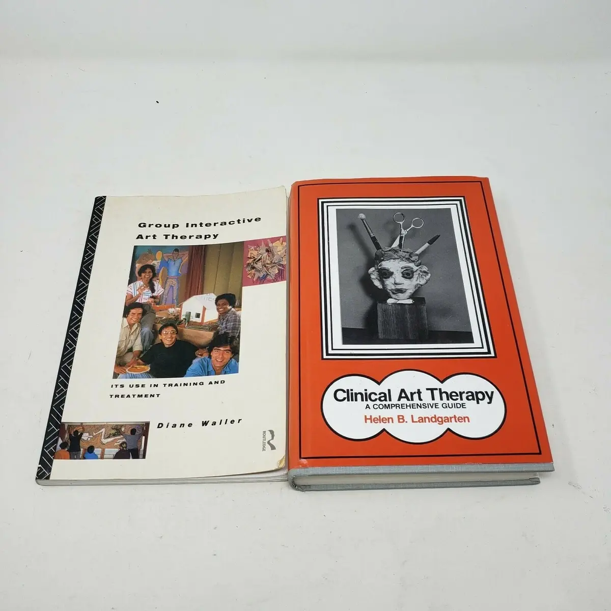 Clinical Art Therapy + Group Interactive Art Therapy Books Lot Of 2 Hc Paperback 1