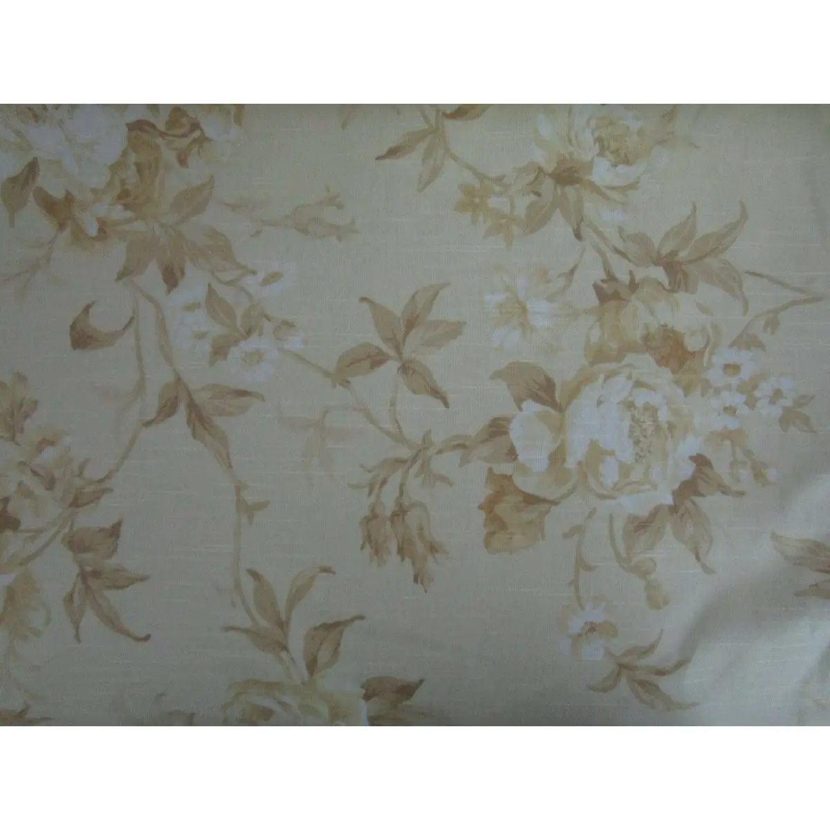 Robert Allen Floral Roses Yellow Gold Upholstery Drapery Fabric 9+ Yards At Home 1