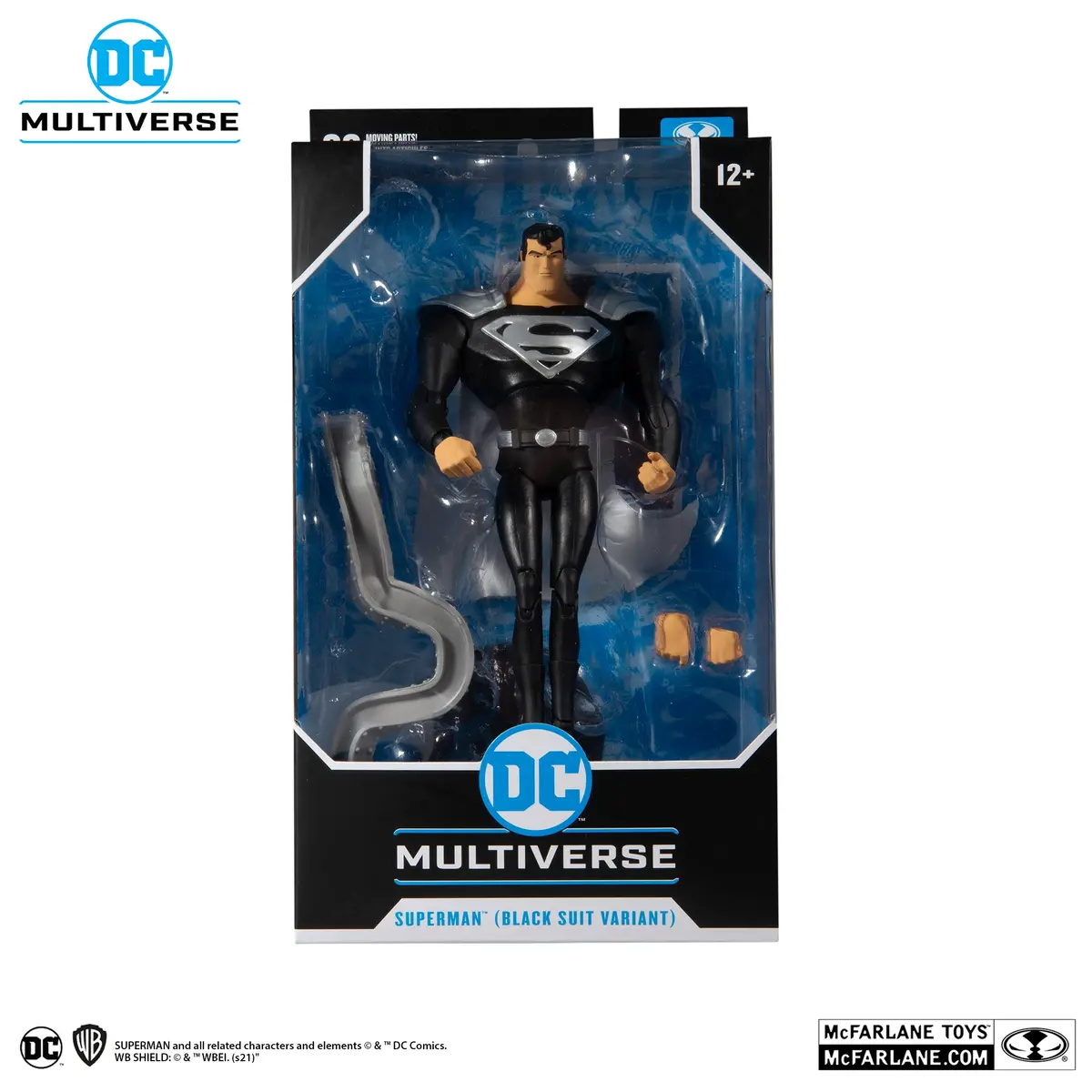 Mcfarlane: Dc Multiverse - Superman: The Animated Series - Superman (Black Suit Variant, Justice Lord) Figure (15191) Low Stock 1