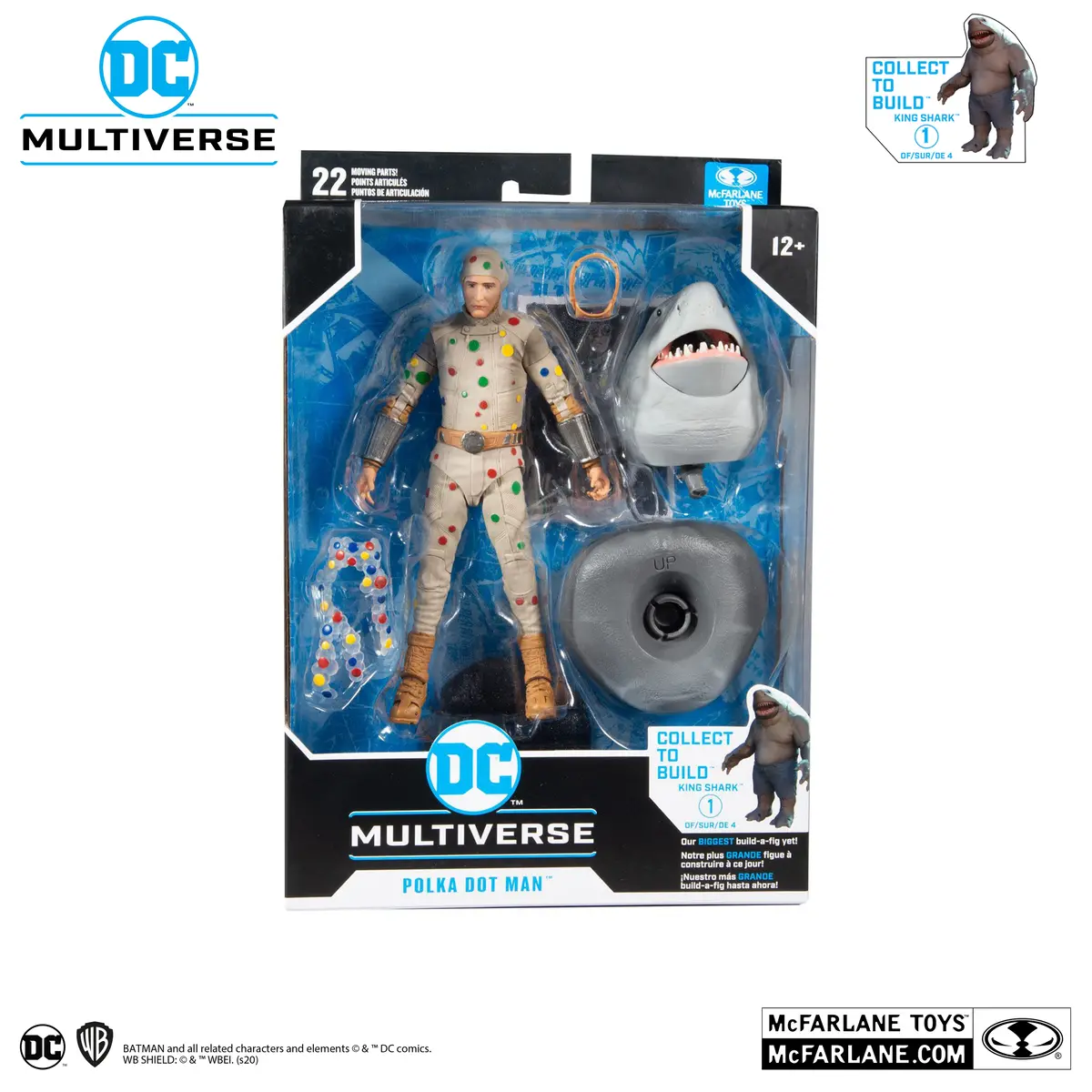 Mcfarlane Toys Dc Multiverse King Shark Baf: Suicide Squad (Movie) Polka Dot Man Action Figure 15433 1