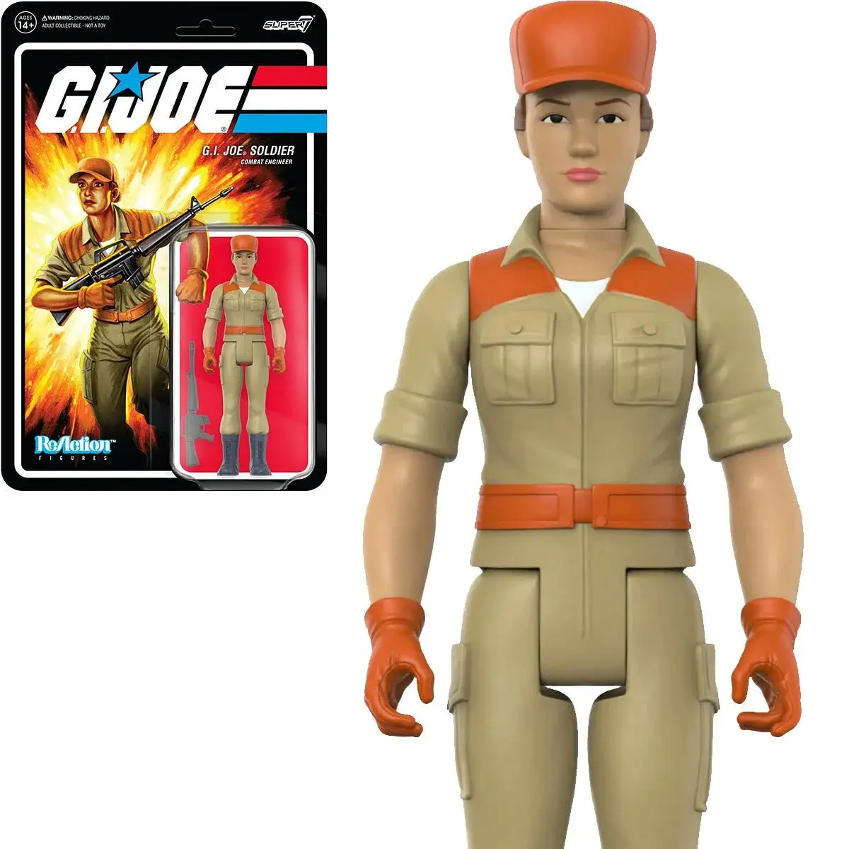 Super7 Reaction Figures - G.I. Joe Soldier Combat Engineer (Bun - Tan) Action Figure (82012) Last One! 1
