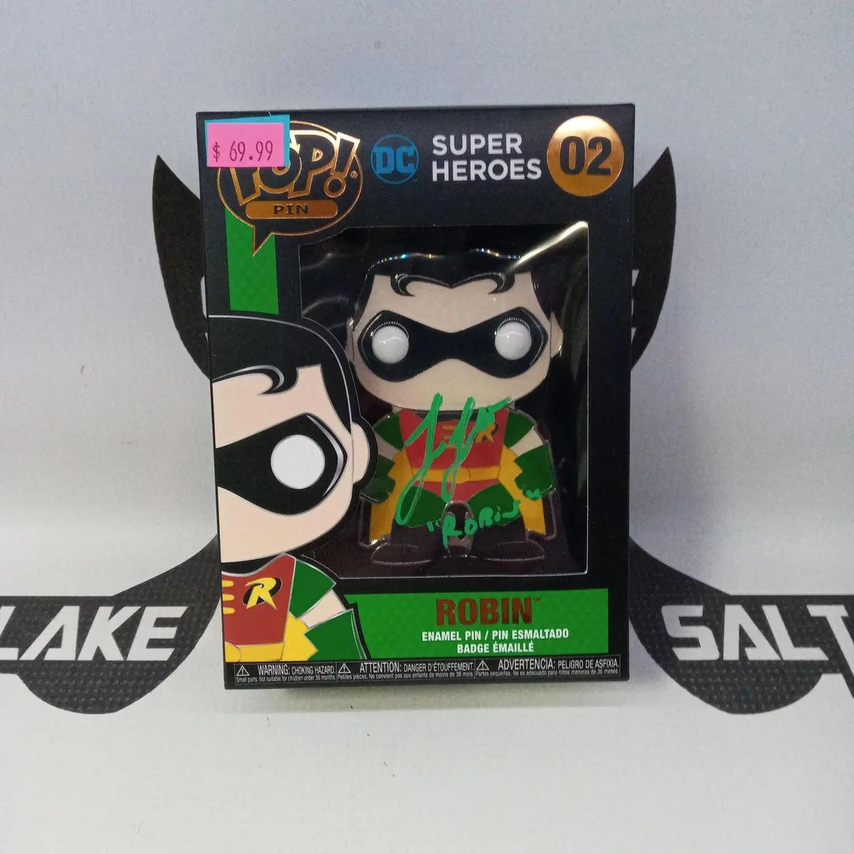 Funko Pop! Pin Dc Super Heroes Robin #02 (Signed By Loren Lester) 1