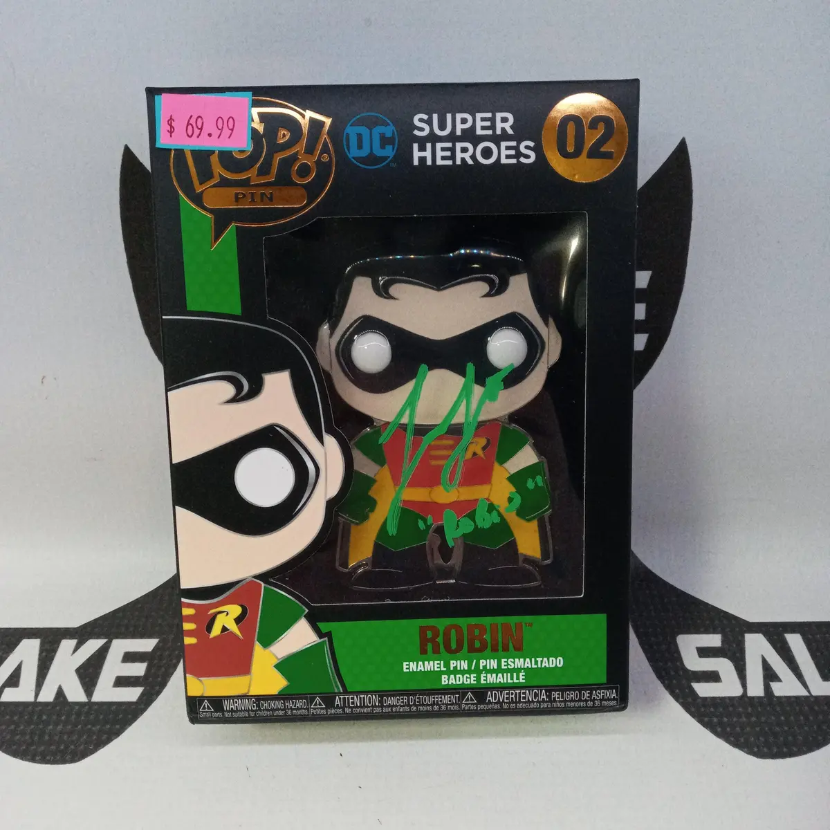 Funko Pop! Pin Dc Super Heroes Robin #02 (Signed By Loren Lester) 1