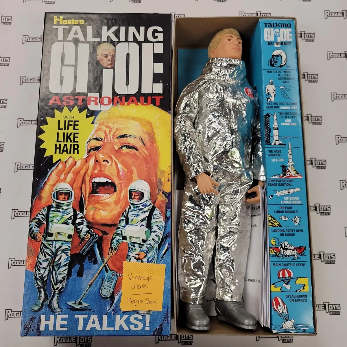 Hasbro Talking 12" G.I. Joe Astronaut (Vintage Figure, Reproduction Box) 1