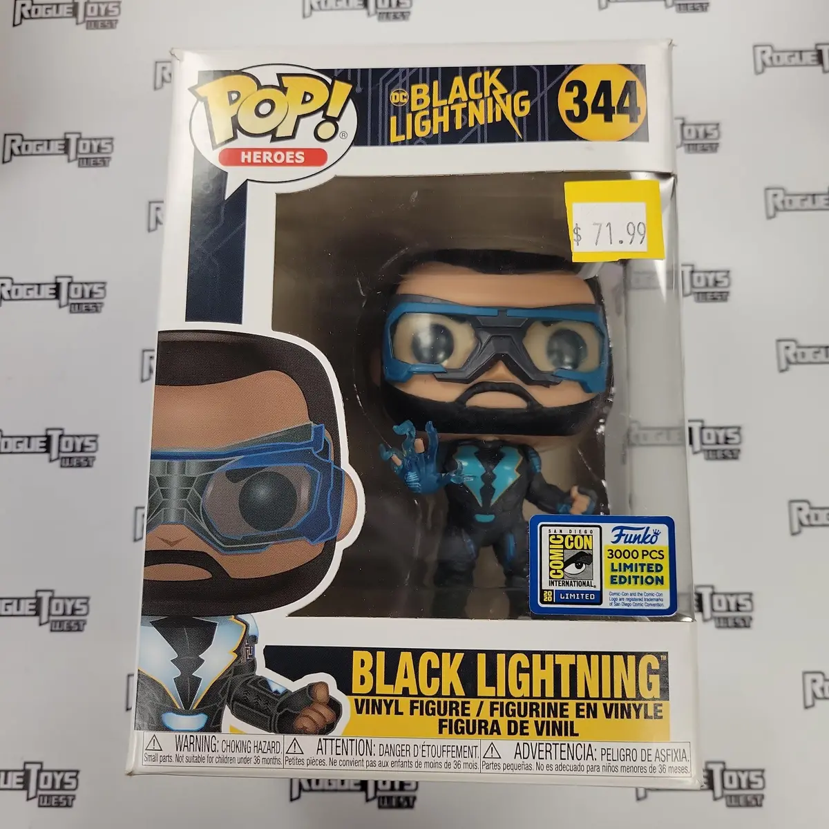 Funko Pop! Heroes #344 Dc Black Lightning, Black Lightning (San Diego Comic Con, 3000 Pcs Limited Edition) 1