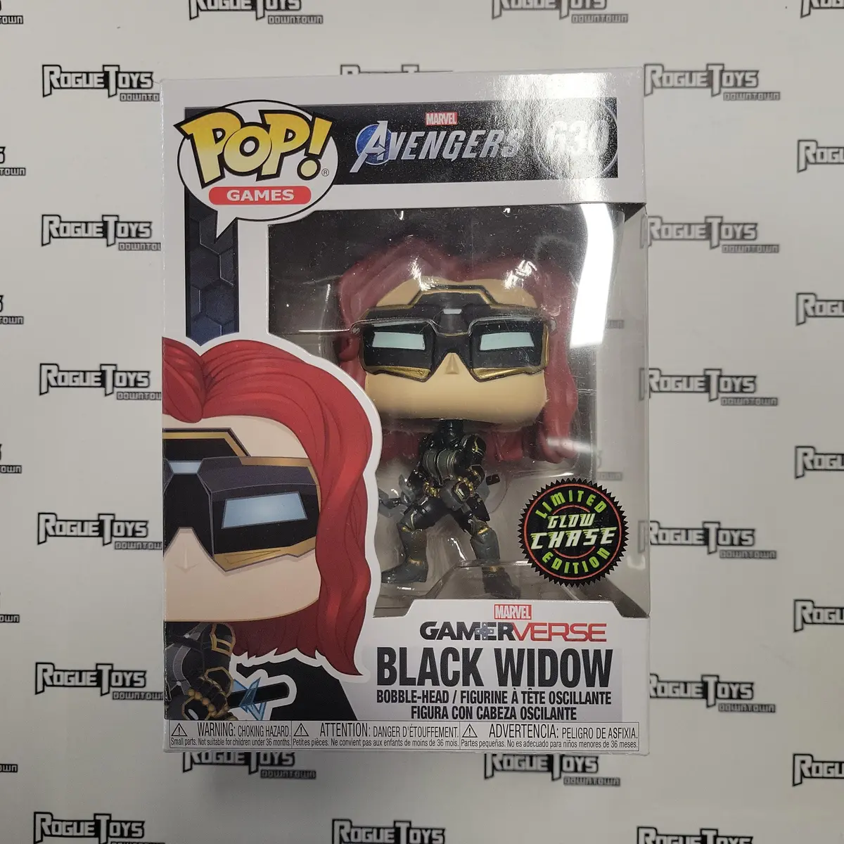 Funko Pop! Games #630, Marvel Gamerverse Black Widow (Gitd Chase) From Avengers 1