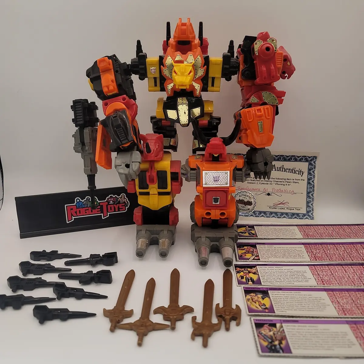 Hasbro Transformers G1 Predacons (Predaking) Combiners Decepticon Predaking 1