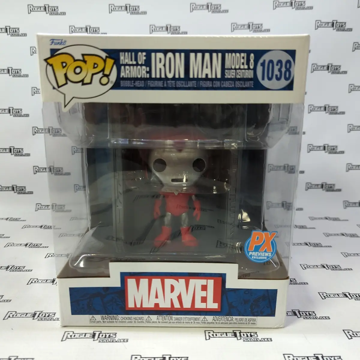 Funko Pop! Marvel Hall Of Armor: Iron Man Model 8 Silver Centurion (Previews Exclusive) 1038 1