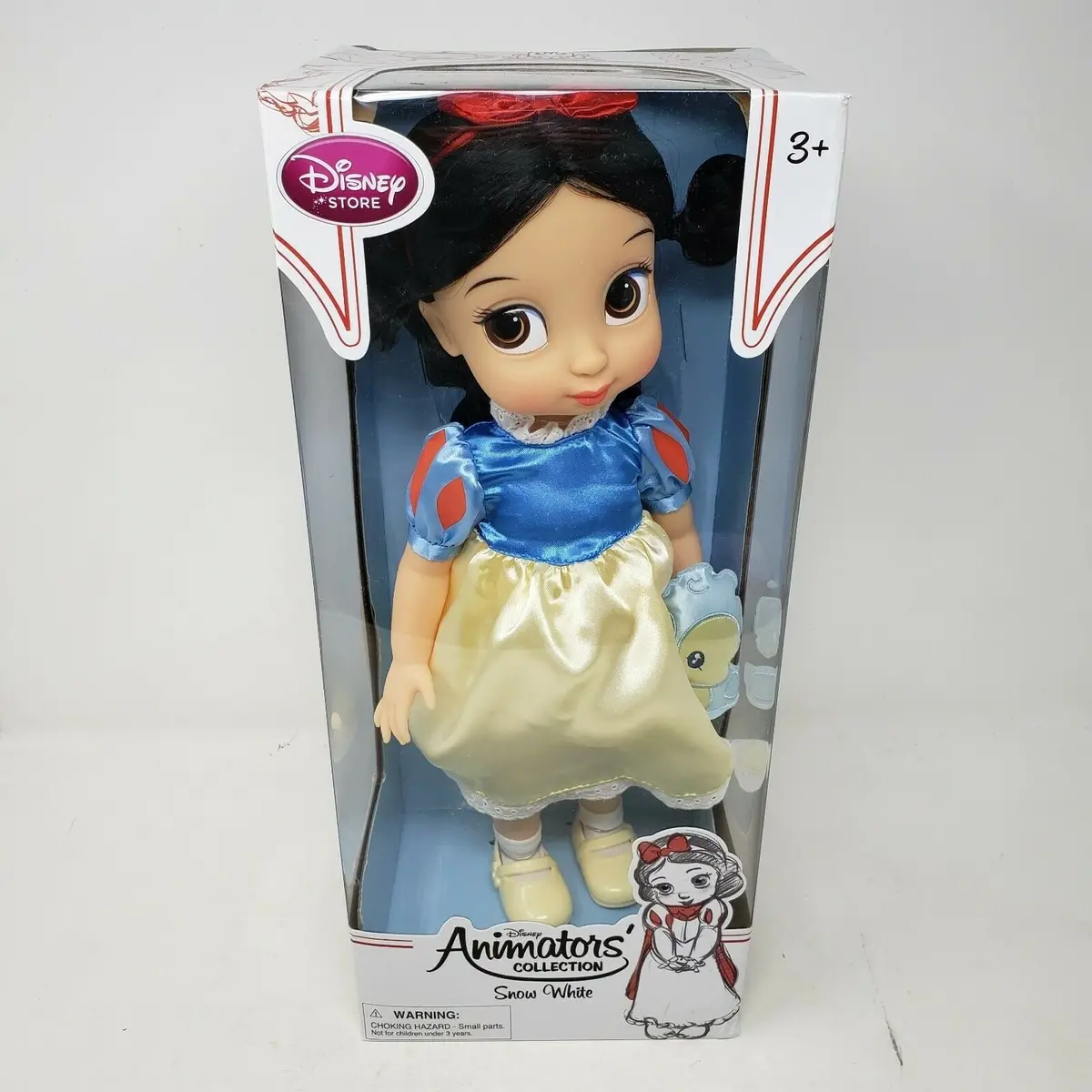 Disney Store Snow White Animator 16" Doll New In Box Original Version Glen Keane 1