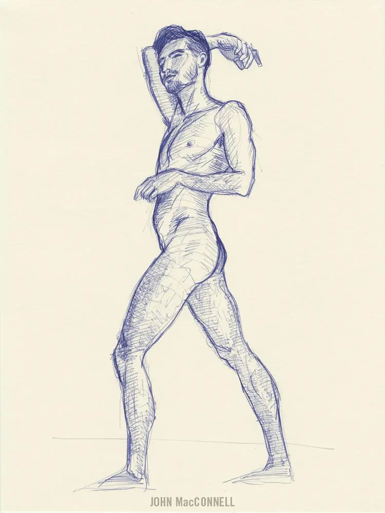 "Travis" - Original Ink Figure Drawing 1