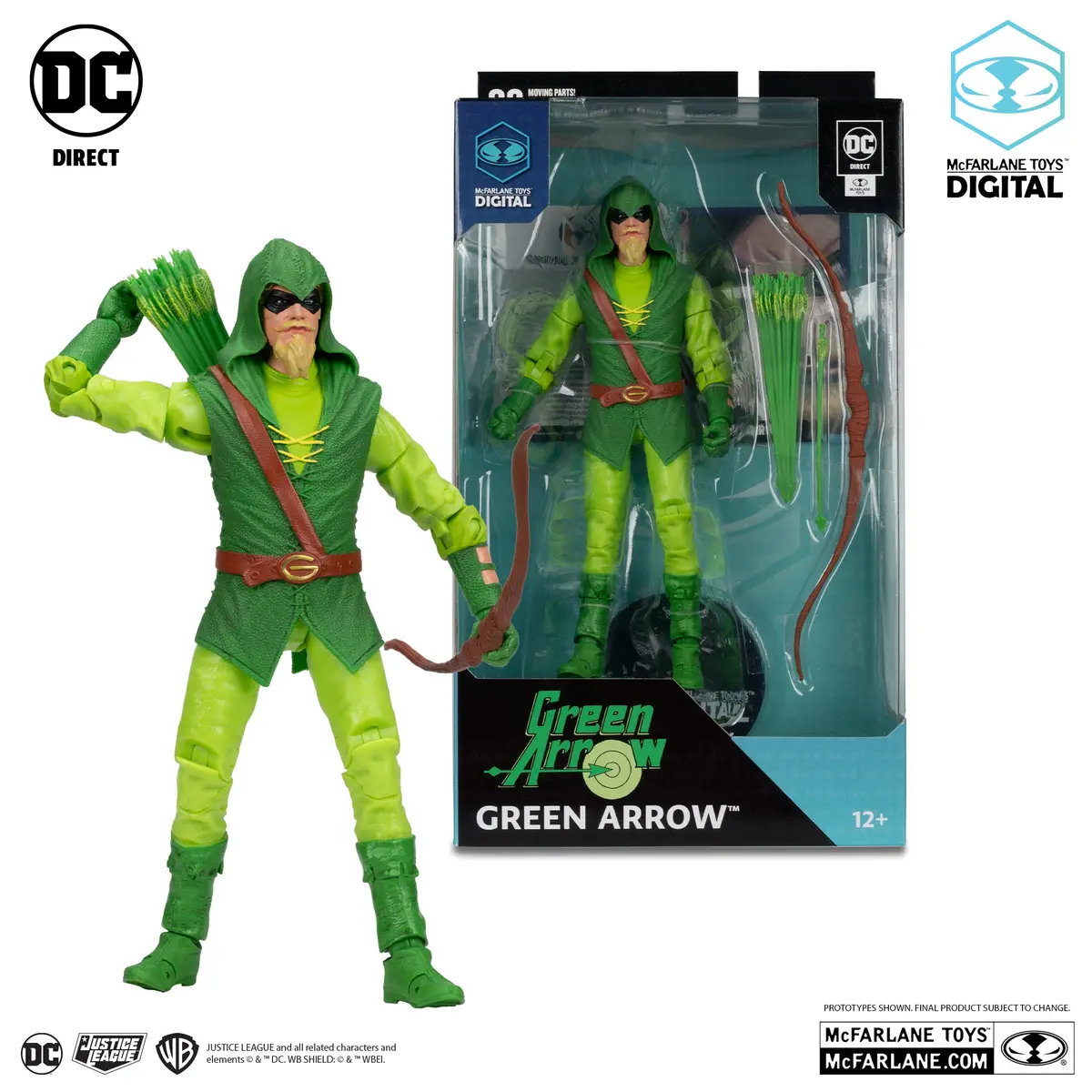 Dc Direct - Green Arrow (Longbow Hunter) Action Figure With Mcfarlane Toys Digital (17172) Last One! 1