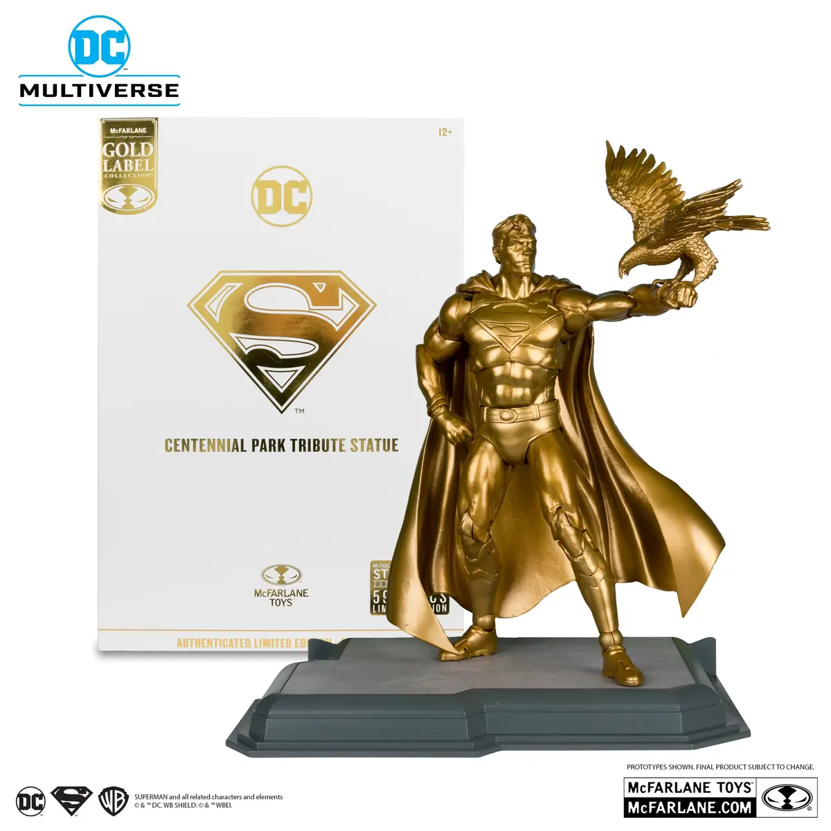 Dc Multiverse - Superman (Centennial Park Tribute Statue) Exclusive Gold Label Figure (17289) Low Stock 1