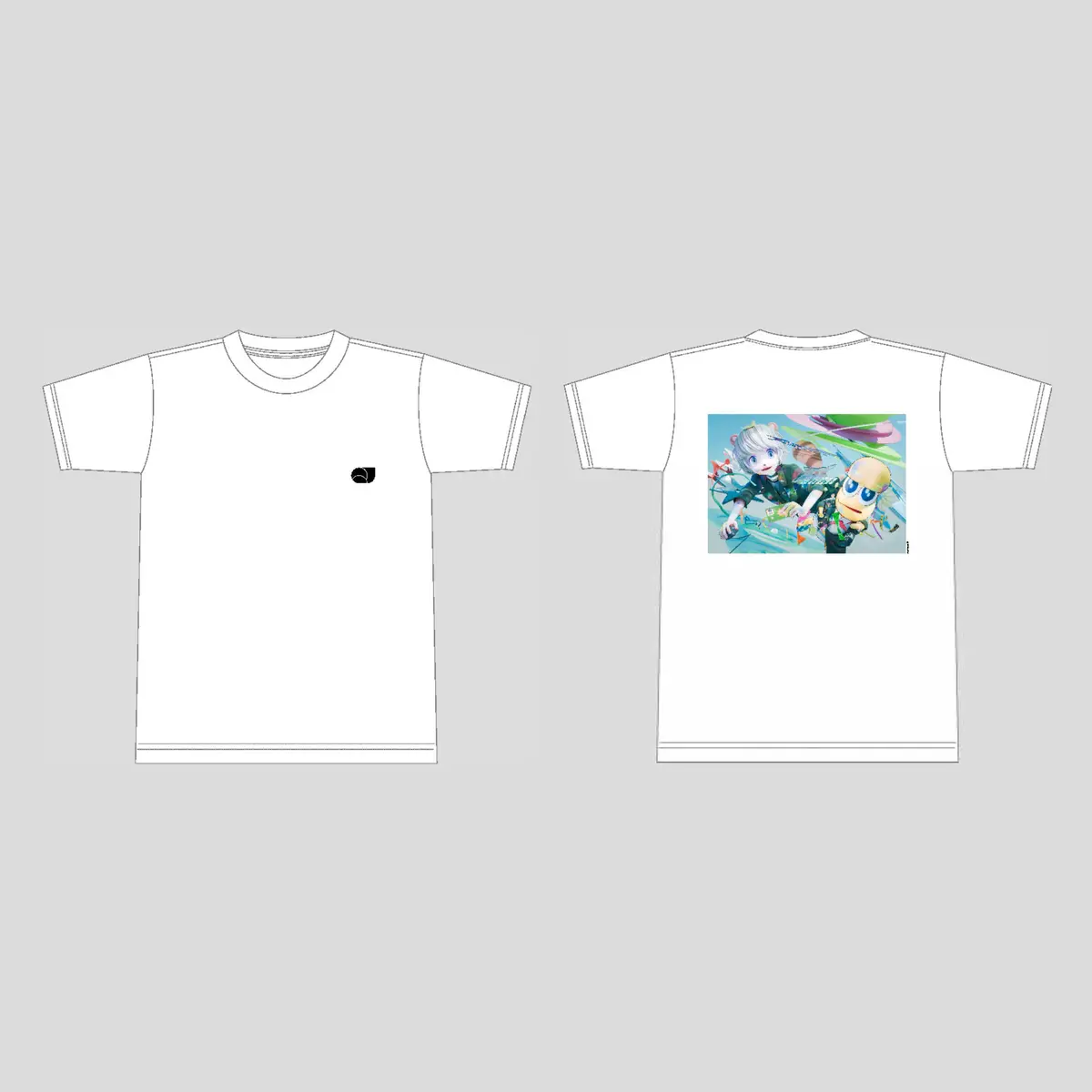 Qj×ぽんぽことピーナッツくんtシャツ 1