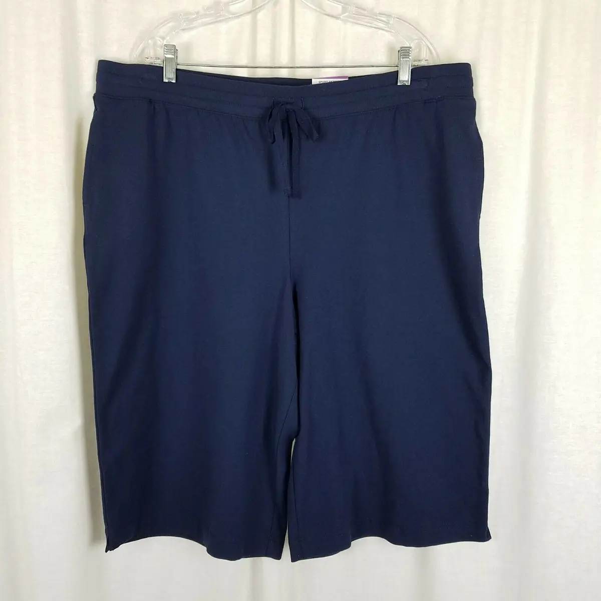 Karen Scott Sport Skimmer Shorts Pants Sweatpants Joggers Loose Blue Womens Xxl 1