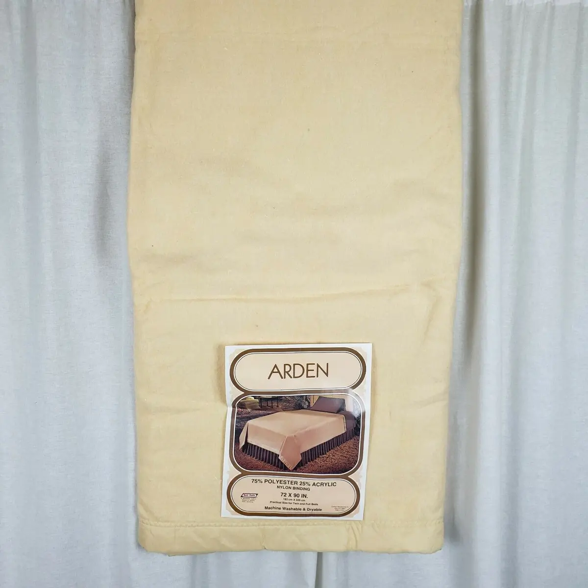 Chatham Arden Thermal Blanket Nylon Binding Satin Trim Vintage 72X90 Twin Full 1