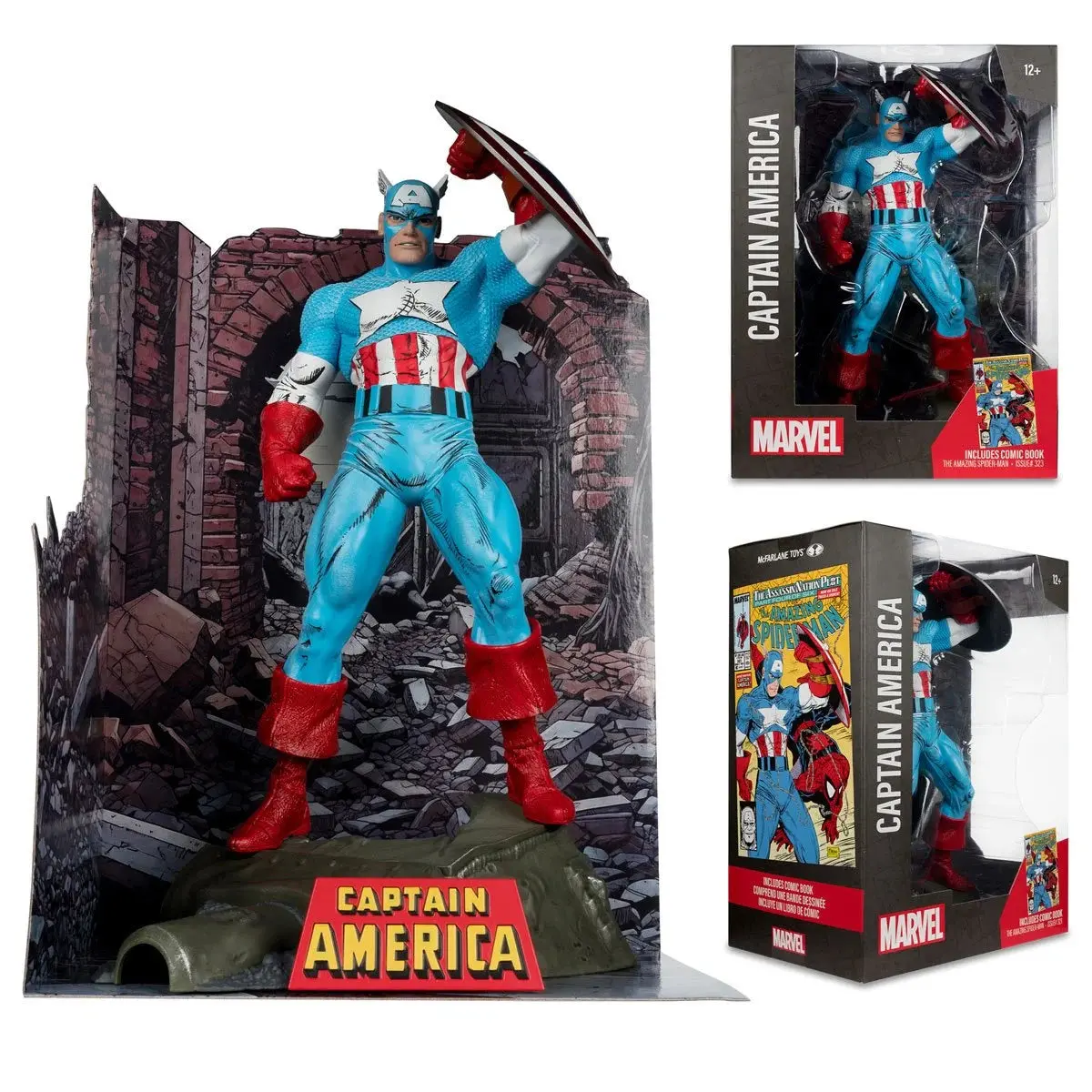 Marvel Collection - Captain America (The Amazing Spider-Man #323) Posed Figure With Scene (14772) 1