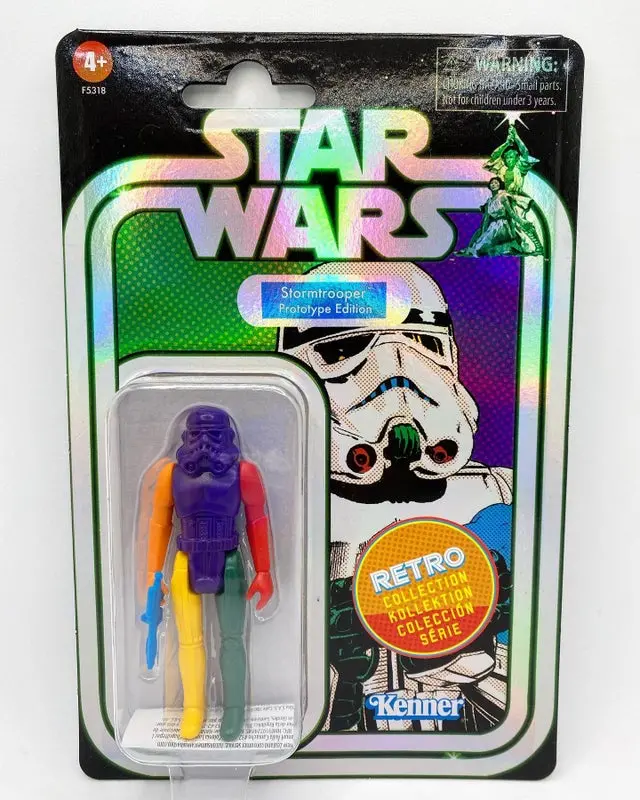 Star Wars: The Retro Collection - Stormtrooper Prototype Edition Action Figure (F5318) Purple Helmet Last One! 1