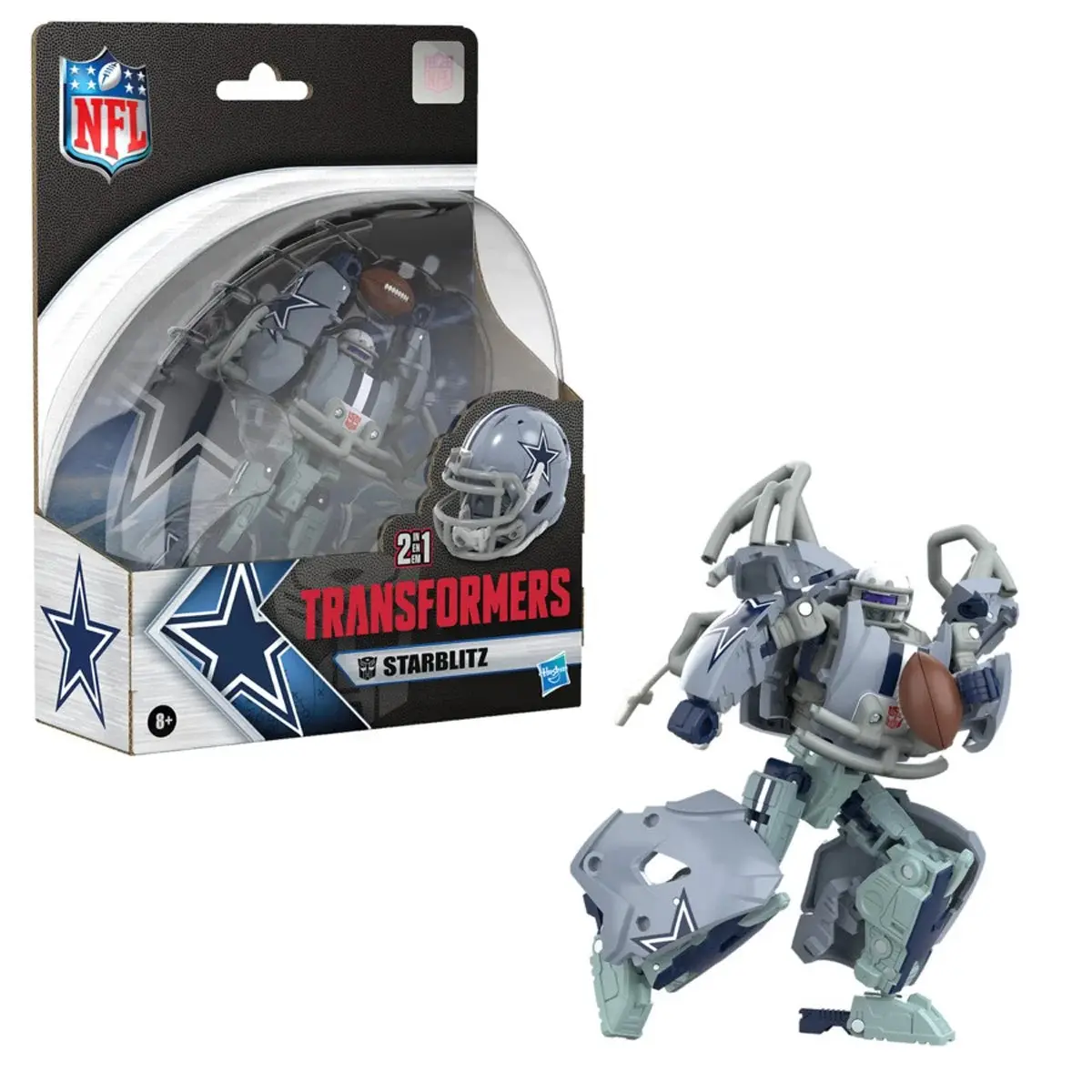 Transformers: Collaborative - Nfl - Dallas Cowboys - Starblitz Action Figure / Helmet (G2333) Low Stock 1