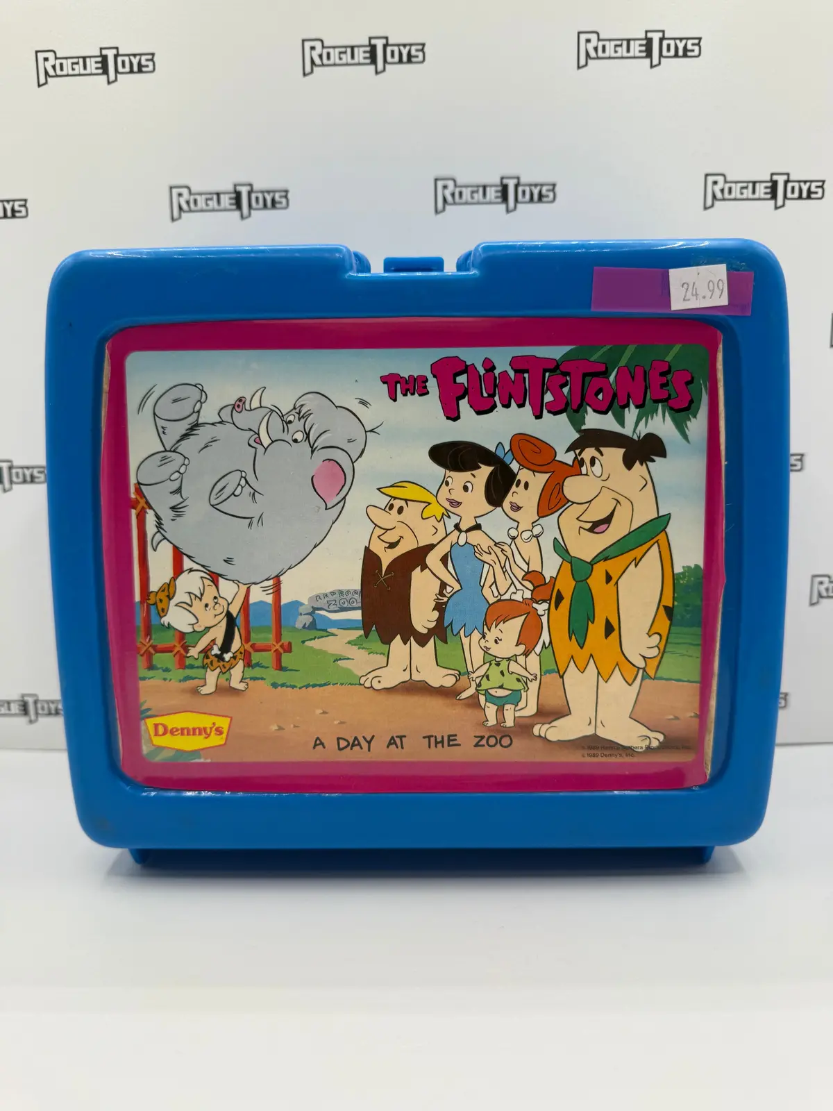 Denny’S The Flintstones ‘A Day At The Zoo’ Lunchbox & Thermos 1