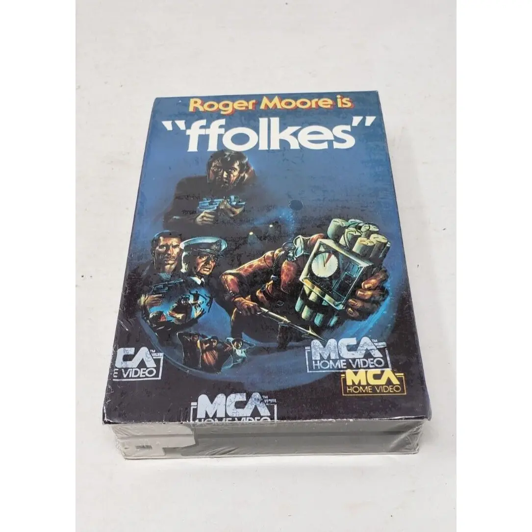 Roger Moore Ffolkes Betamax Beta Watermarks Barcode On Spine Tape Movie 1985 Mca 1