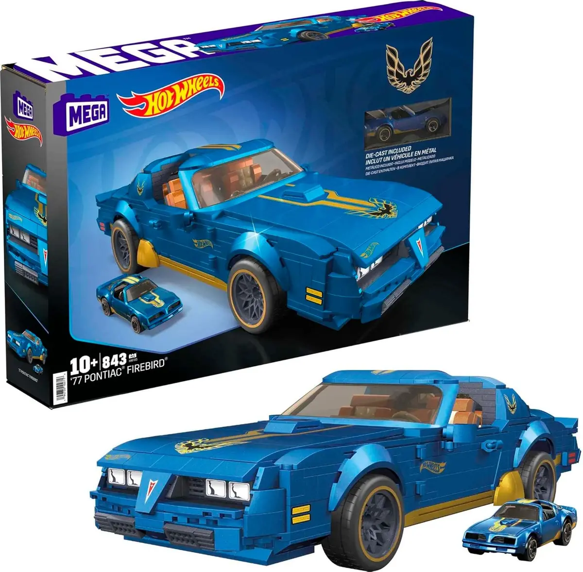 Mega - Adult Builders - Hot Wheels - 1977 Pontiac Firebird Racecar Model Building Toy (Hkf85) Last One! 1