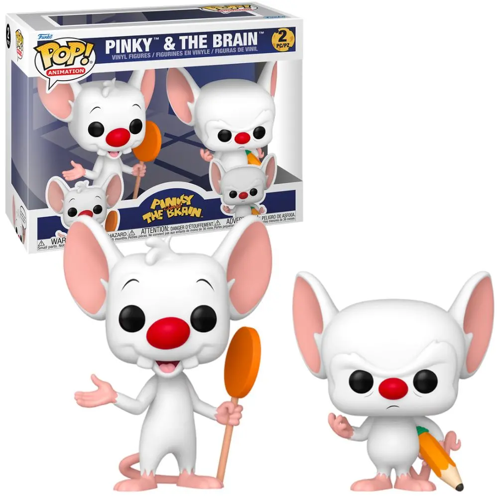 Funko Pop! Animation: Pinky & The Brain (1995-1998) - Pinky And The Brain Vinyl Figures 2-Pack 86694 Last One! 1