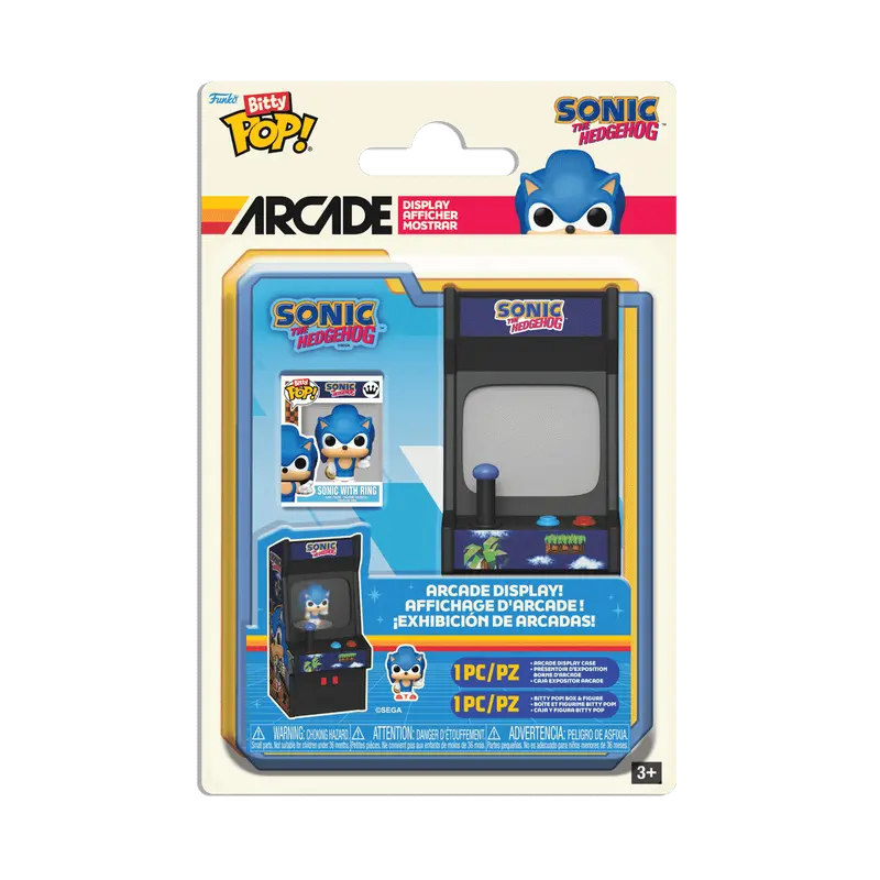 Funko Bitty Pop! - Arcade Display - Sonic The Hedgehog Vinyl Figure & Arcade Cabinet (85250) Low Stock 1