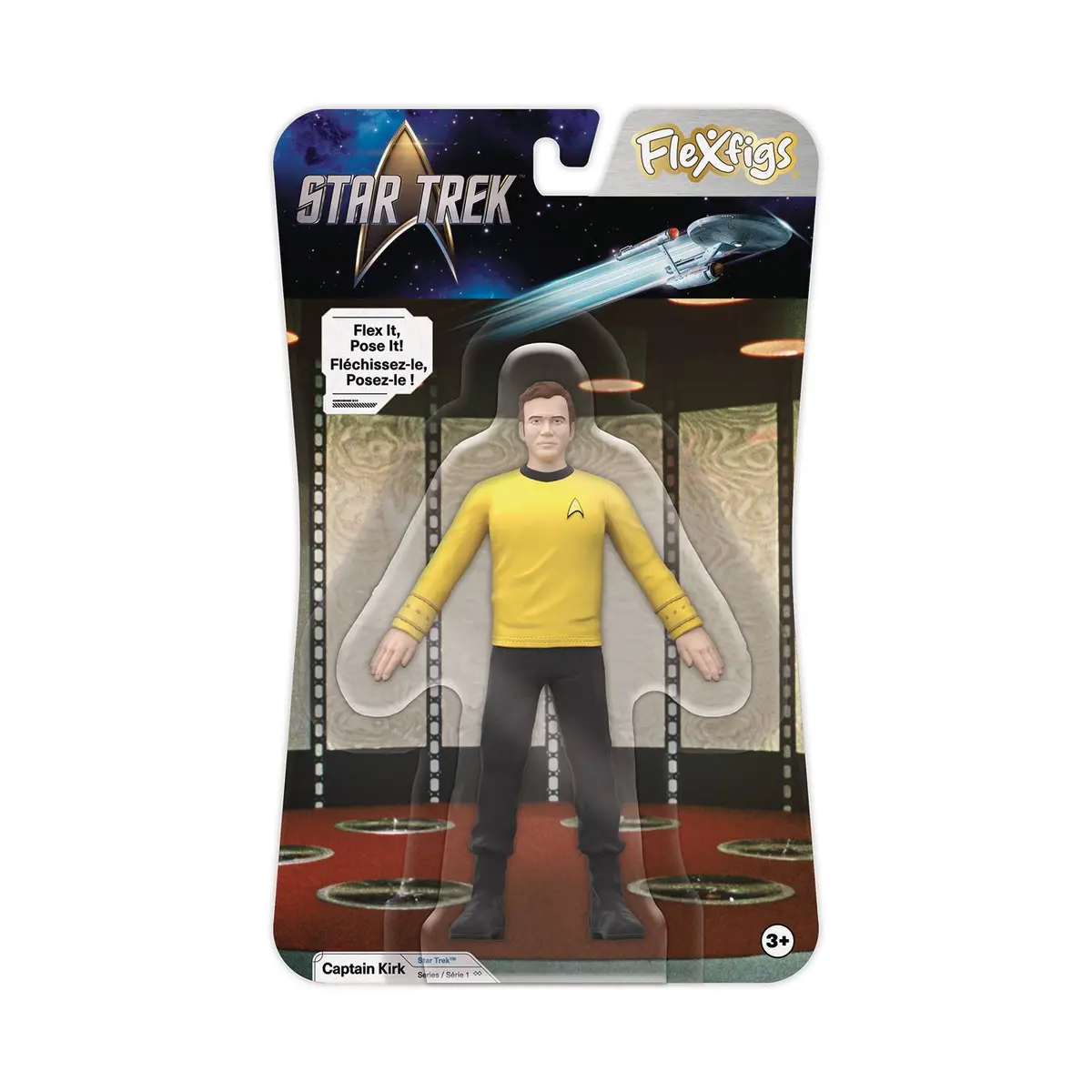 Flexfigs - Star Trek - The Original Series - Captain James T. Kirk 4.5-Inch Bendable Figure (55030) Low Stock 1