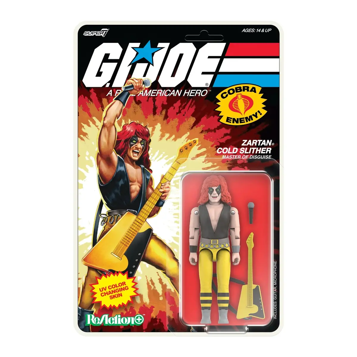 Super7 Reaction Figures: Gi Joe Reaction+ Wave 3 - Zartan Cold Slither (Cartoon) Action Figure 89948 Low Stock 1