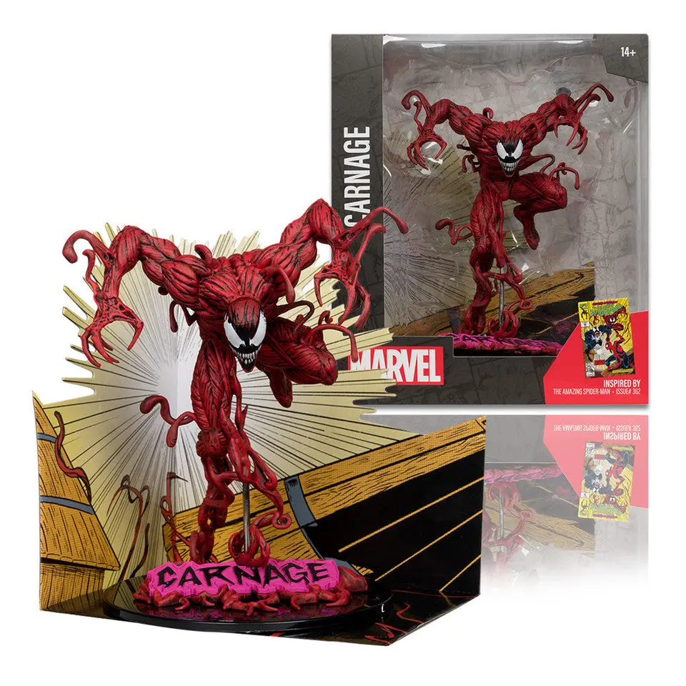 Mcfarlane: Marvel Collection - Carnage (The Amazing Spider-Man #362) 1:10Th Figure W/Diorama (14808) Low Stock 1
