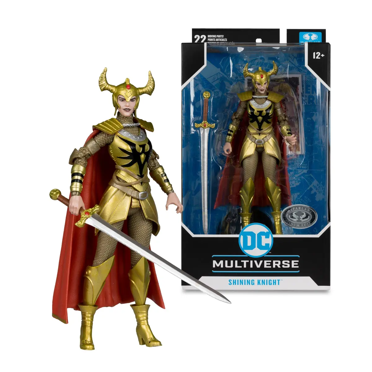 Mcfarlane (Dc Multiverse) Shining Knight (Seven Soldiers Of Victory) Platinum Action Figure (17288) Last One! 1