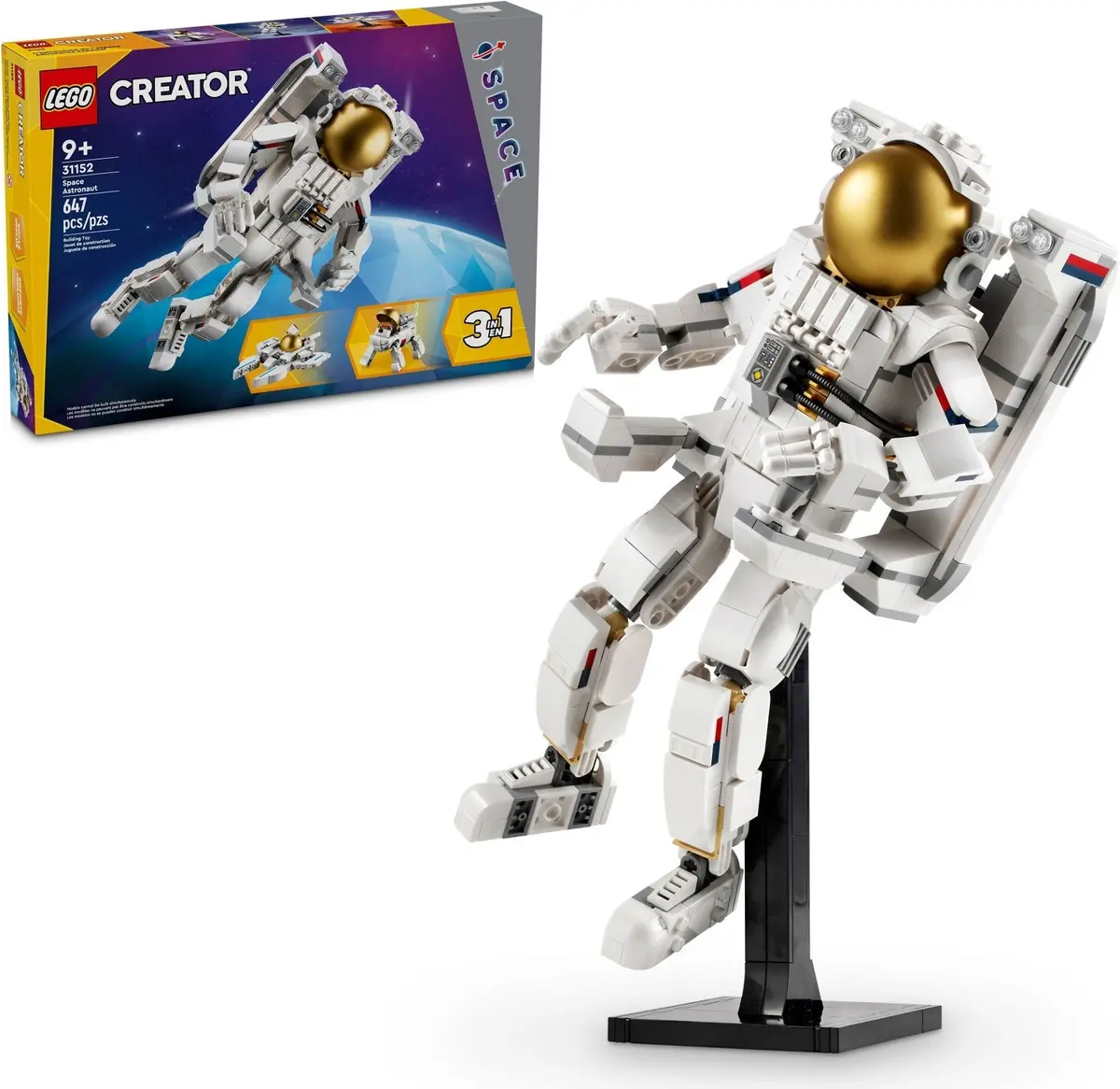 Lego Creator - 3In1 - Space - Space Astronaut, Space Dog & Space Viper Jet Building Toys (31152) Low Stock 1