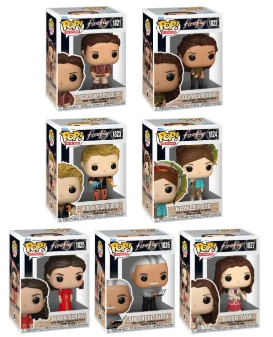 Funko Pop Tv - Firefly - Complete 7-Figure Set: Malcolm, Zoe, Hoban, Kaylee, Inara, Shepherd & River Low Stock 1