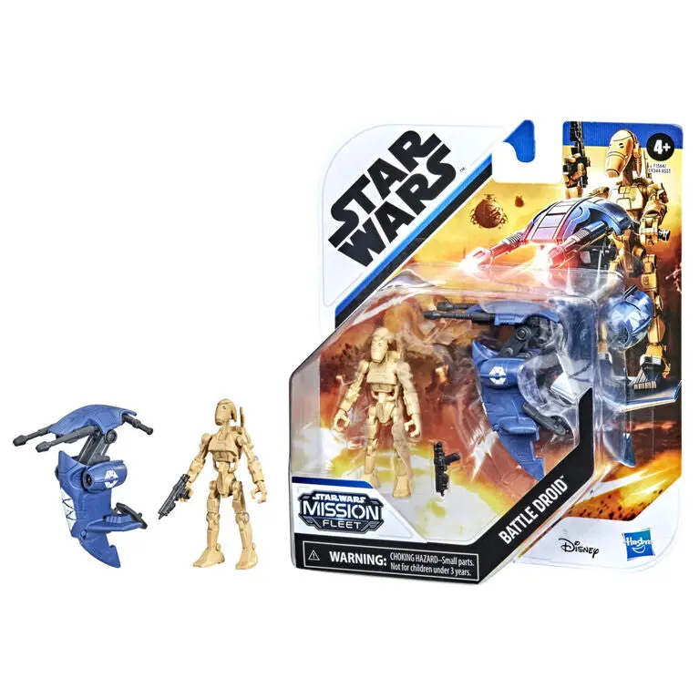 Star Wars: Mission Fleet - Gear Class - Battle Droid (Destruction) Figure & Stap Vehicle Set (F1564) Last One! 1