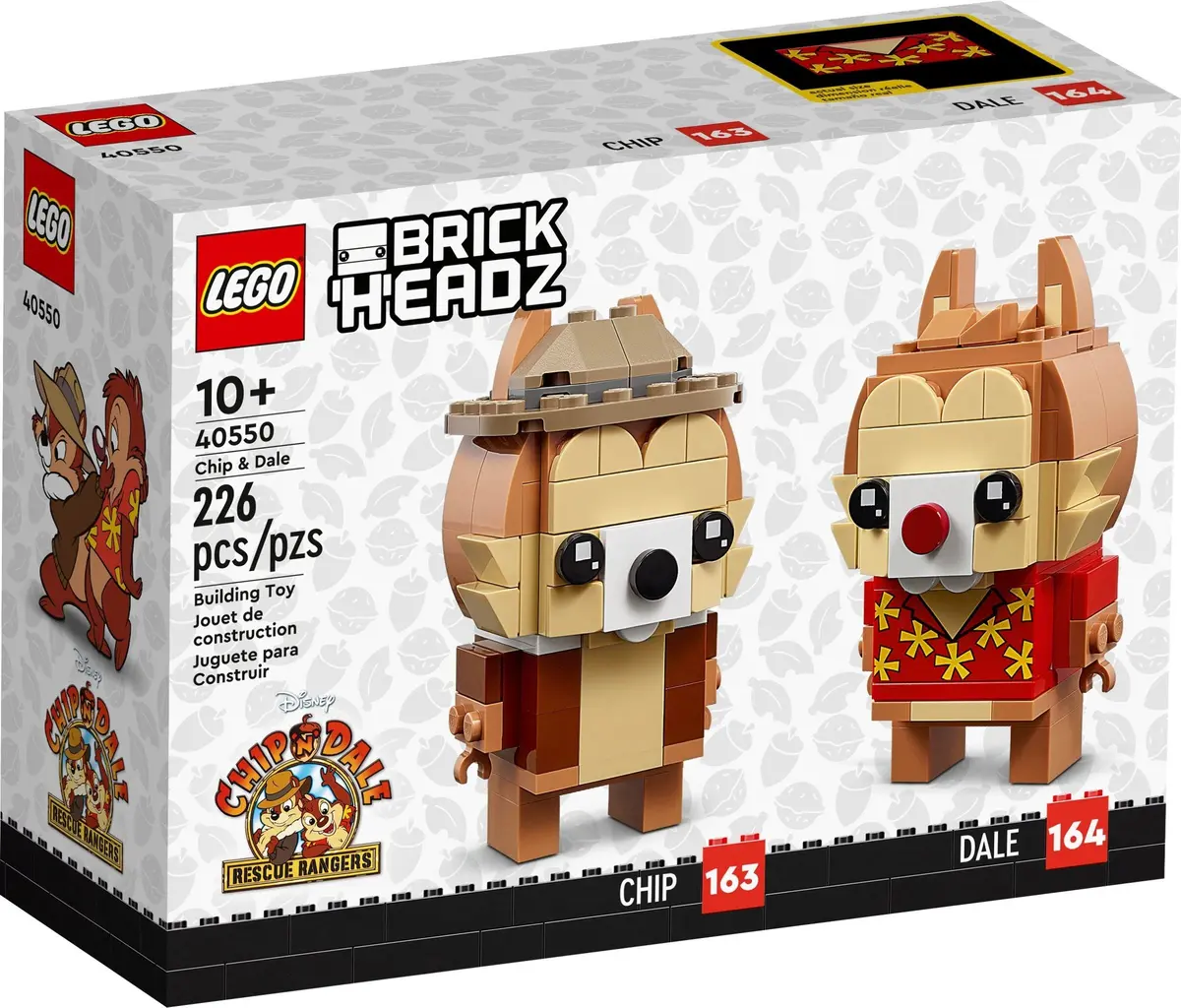 Lego Brickheadz - Chip 'N Dale: Rescue Rangers - Chip (#163) & Dale (#164) Building Toy (40550) Low Stock 1