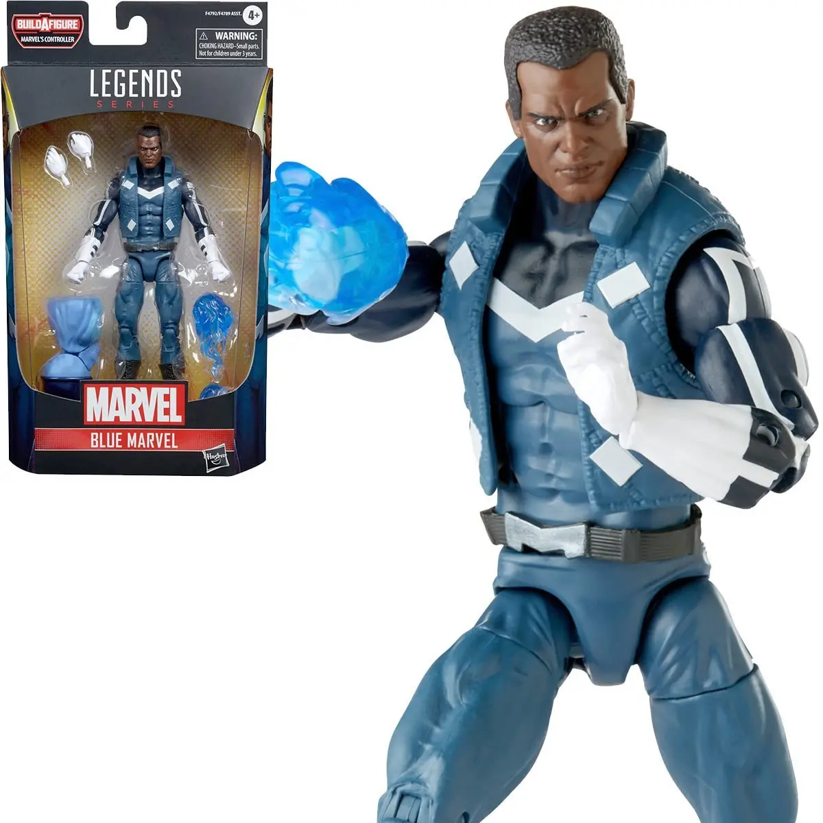 Marvel Legends Avengers Comic Series - Controller Baf - Blue Marvel Action Figure (F4792) Low Stock 1