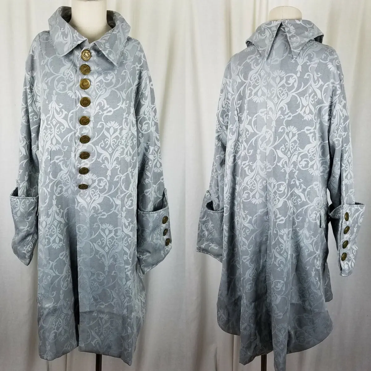 Funhouse Gothic Steampunk Scroll Military Swing Coat Womens Xl Rocker Pirate 1