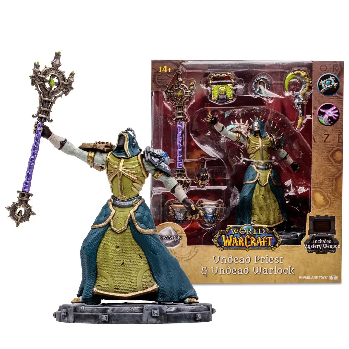 Mcfarlane Toys - World Of Warcraft (Wave 1) Undead Priest Warlock Common 1:12 Scale Posed Figure Low Stock 1