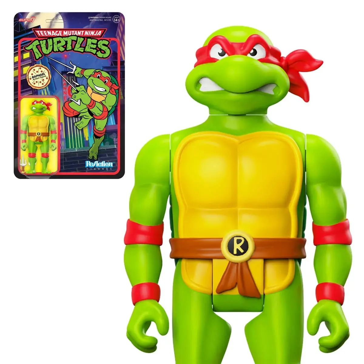 Super7 - Teenage Mutant Ninja Turtles (Tmnt) Raphael (Toon) Reaction Figure (82844) Low Stock 1
