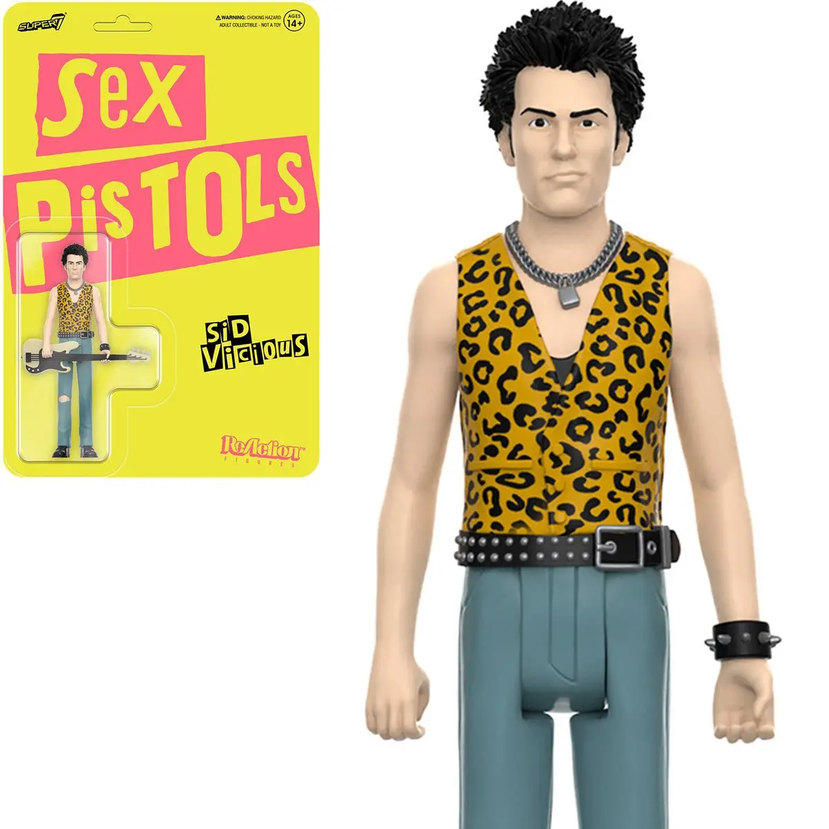 Super7 Reaction Figures - Sex Pistols - Wave 1 - Sid Vicious Action Figure (82055) Low Stock 1