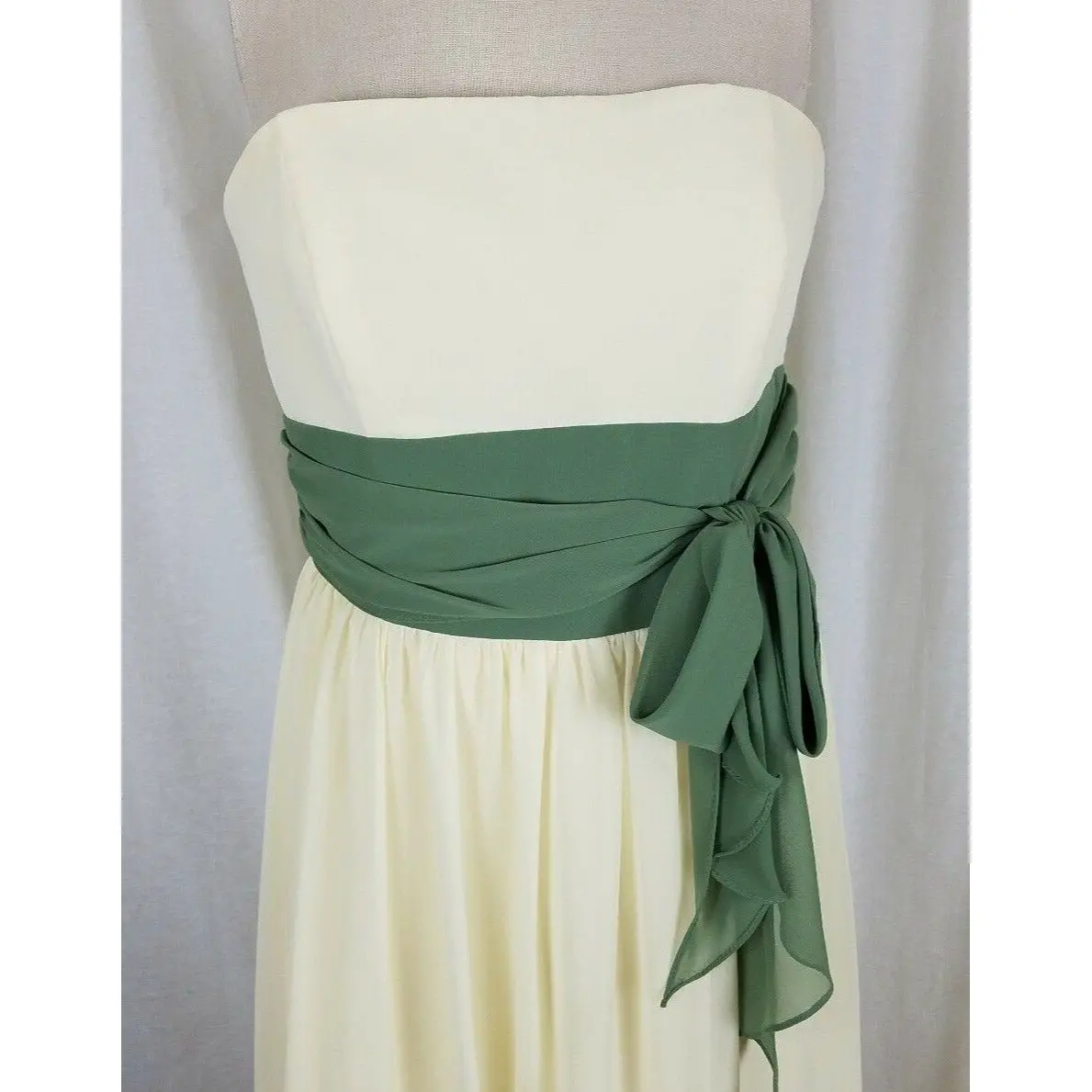Alfred Angelo Long Maxi Chiffon Flowing Twirl Dress Womens 10 Formal Gown Prom 2
