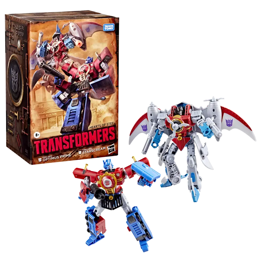 Transformers Timelines - Comic Edition Optimus Prime & Starscream Exclusive Action Figures (G1095) 1