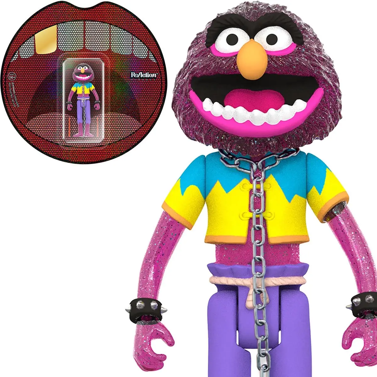 Super7 Reaction Figures - Muppet Show: Electric Mayhem Band - Animal (Glitter) Action Figure 82422 1